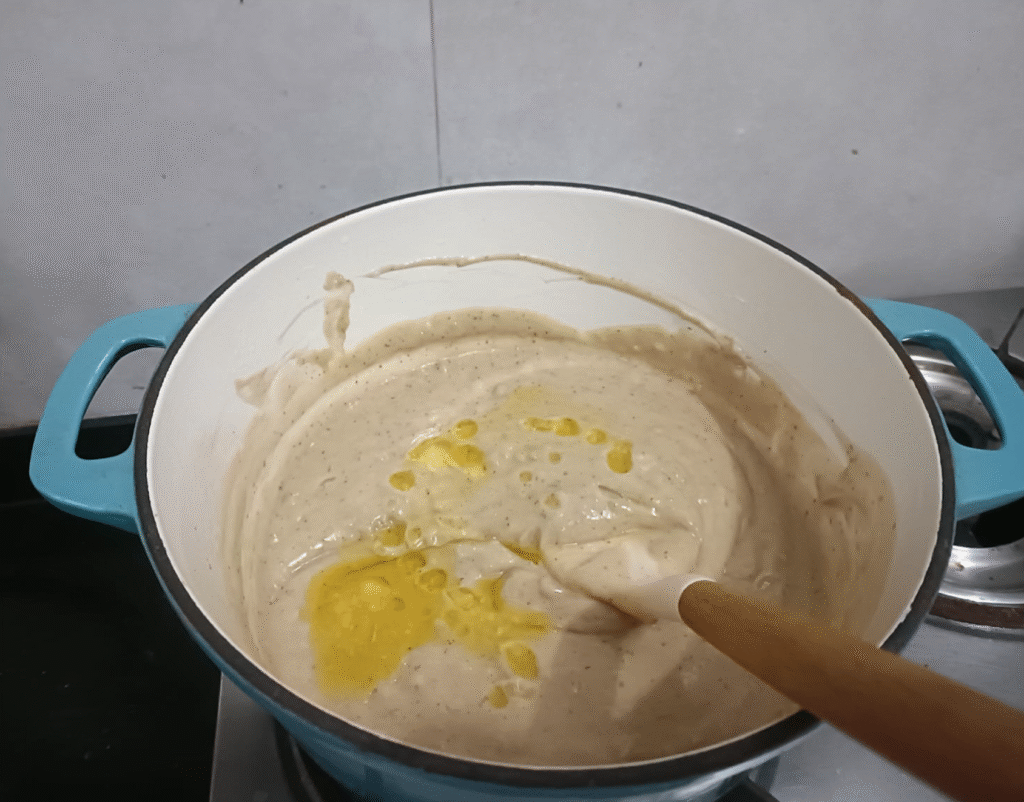 Add Ghee to Mixture