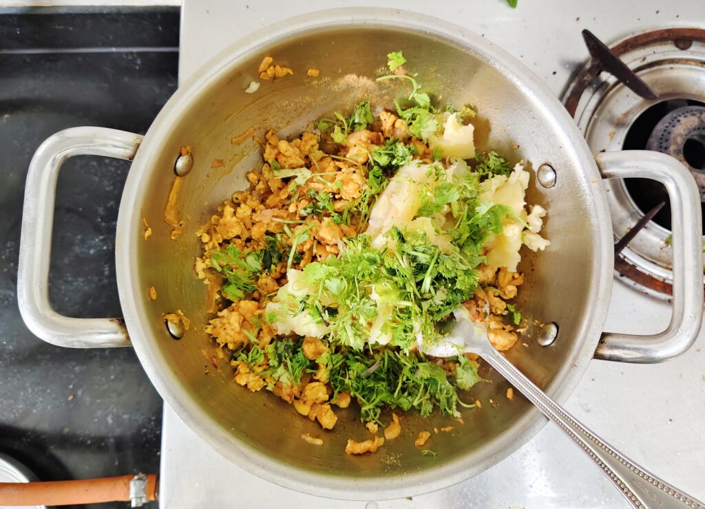 Add chopped coriander