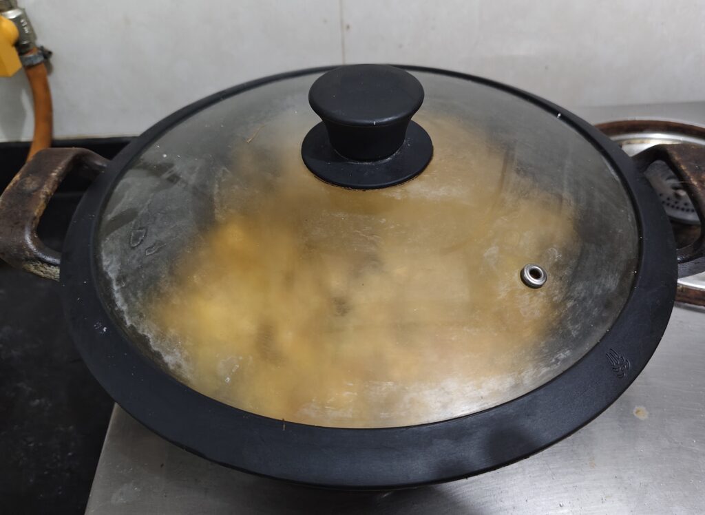 Cook for a few minutes with lid on