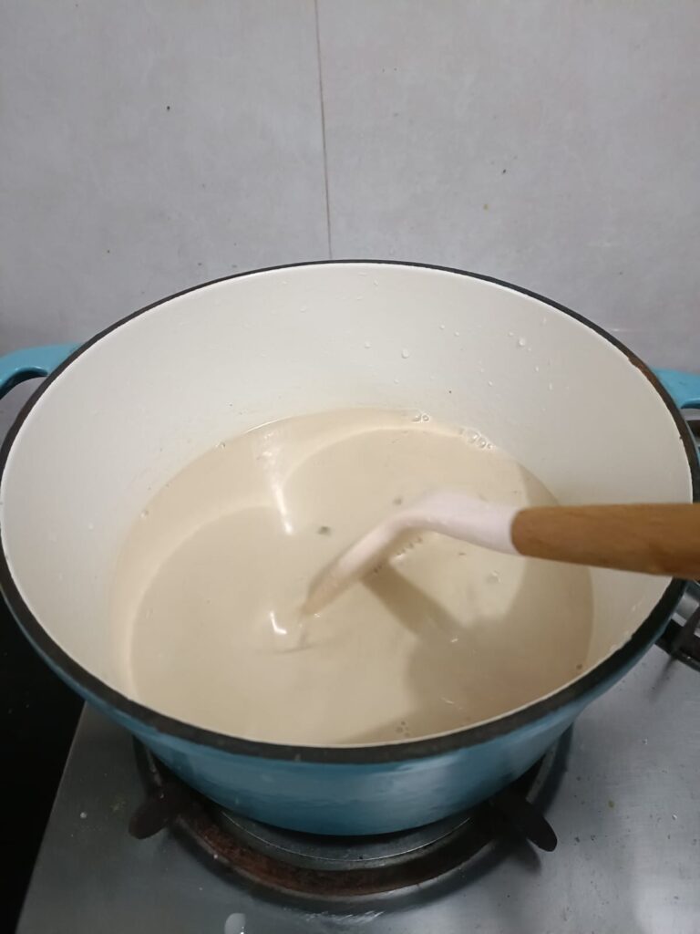 Ragi Manni Initial Stirring
