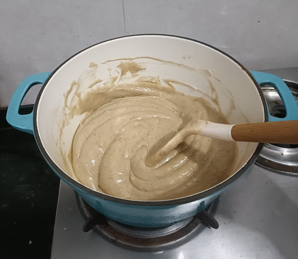 Stir to Smooth Paste Consistency 