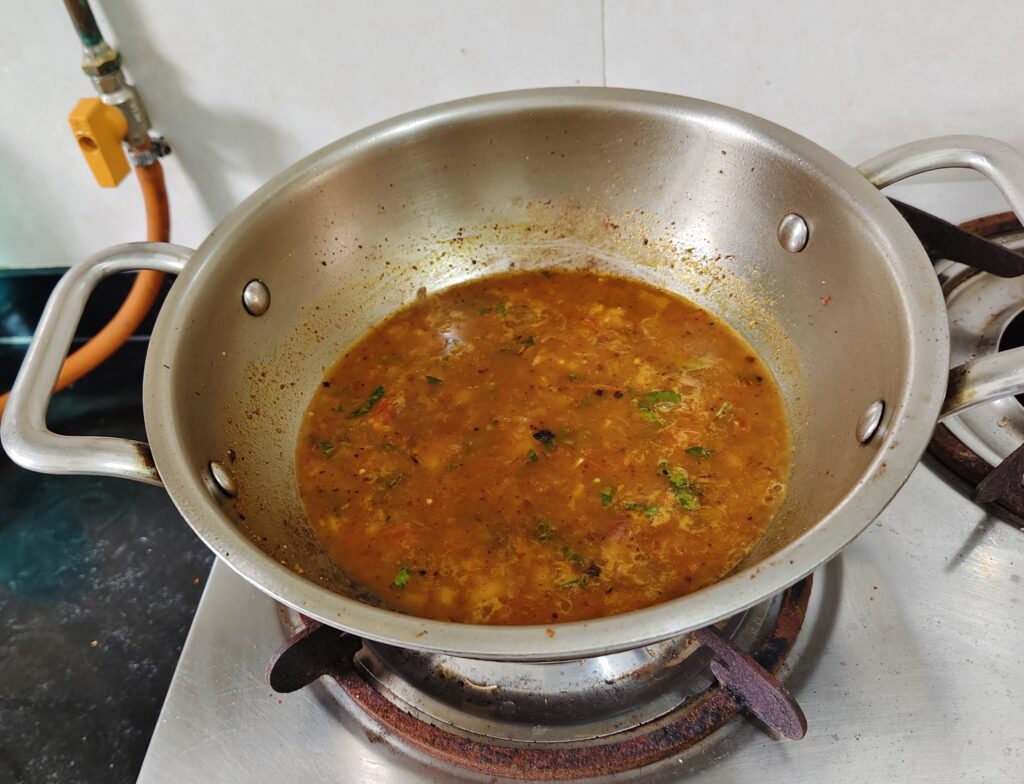 Add water and let it boil