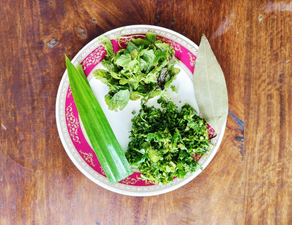 green leafy ingredients
