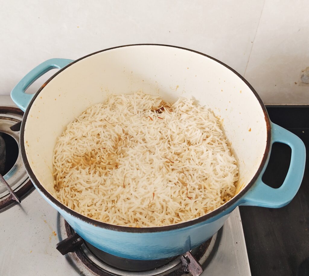 The Rice Stands After Steaming